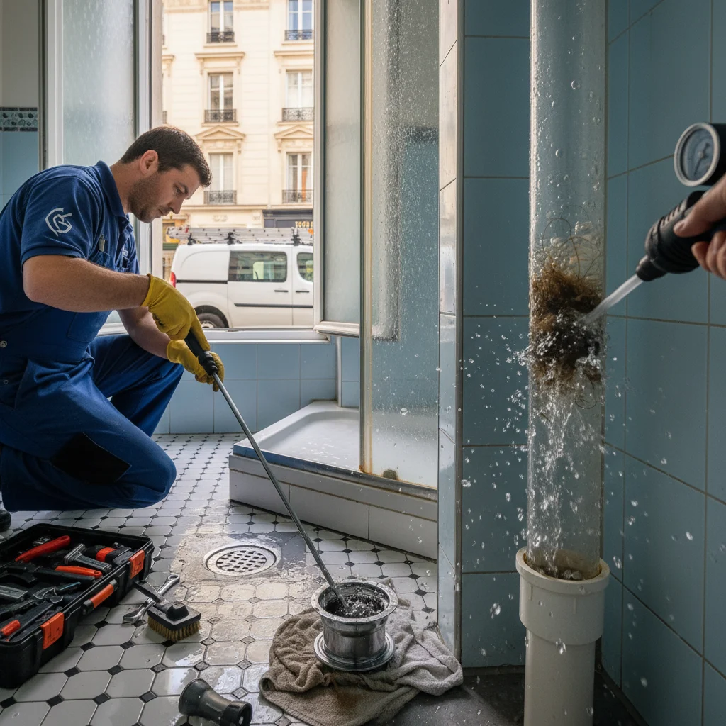 D&eacute;bouchage Douche &middot; image &agrave; la une