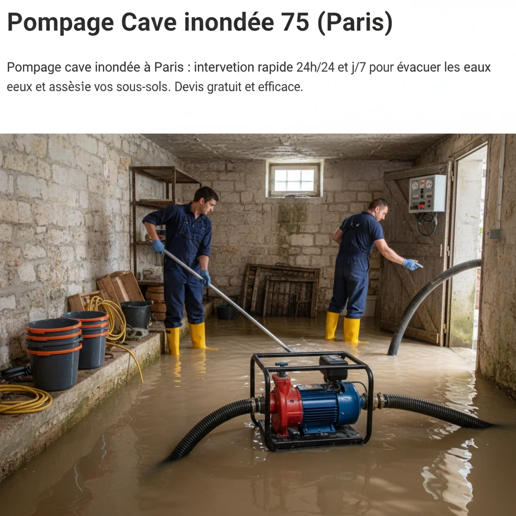 Pompage Cave inond&eacute;e &middot; image &agrave; la une