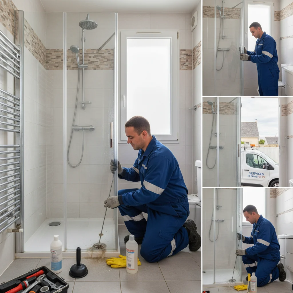 D&eacute;bouchage Douche &middot; image &agrave; la une