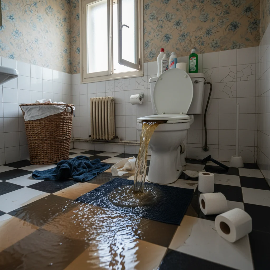 WC Bouch&eacute; qui d&eacute;borde &middot; image &agrave; la une
