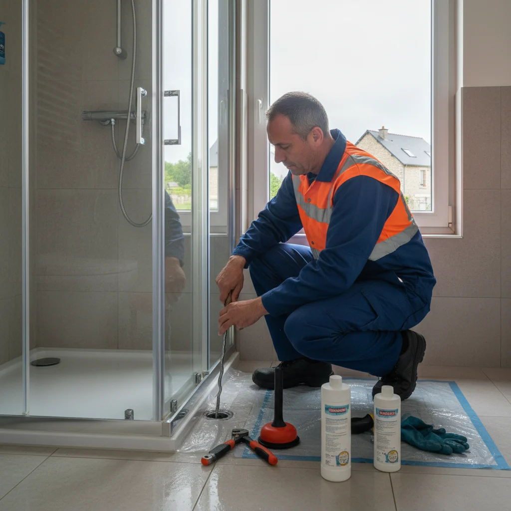 D&eacute;bouchage Douche &middot; image &agrave; la une