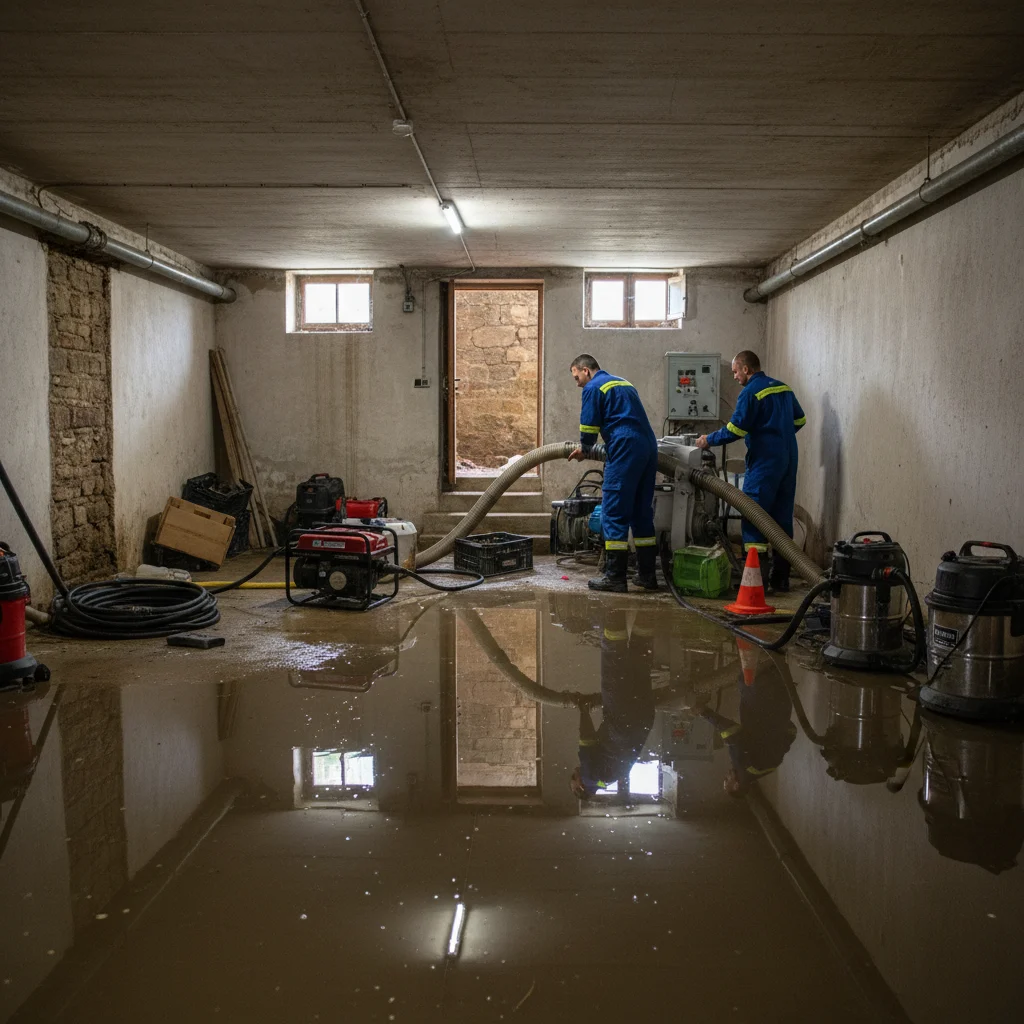 Pompage Cave inond&eacute;e &middot; image &agrave; la une