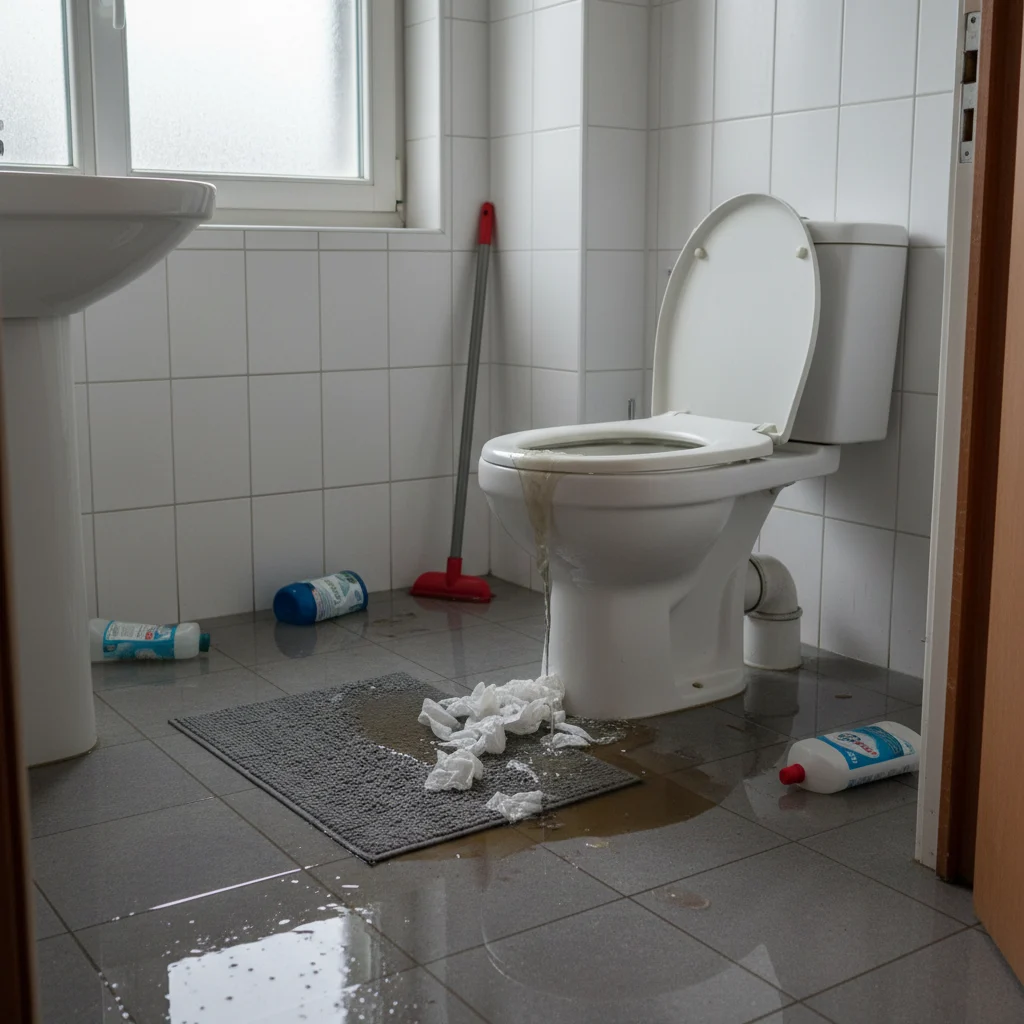 WC Bouch&eacute; qui d&eacute;borde &middot; image &agrave; la une