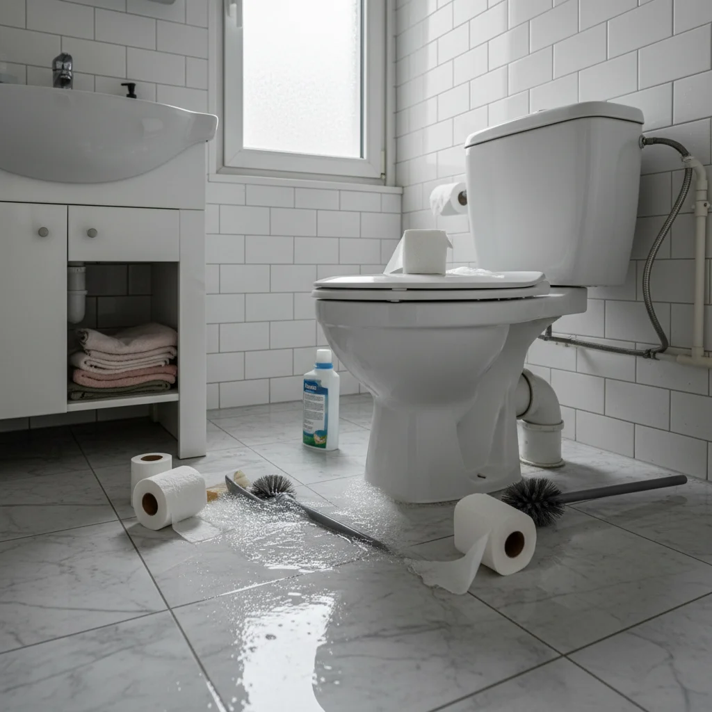 WC Bouch&eacute; qui d&eacute;borde &middot; image &agrave; la une