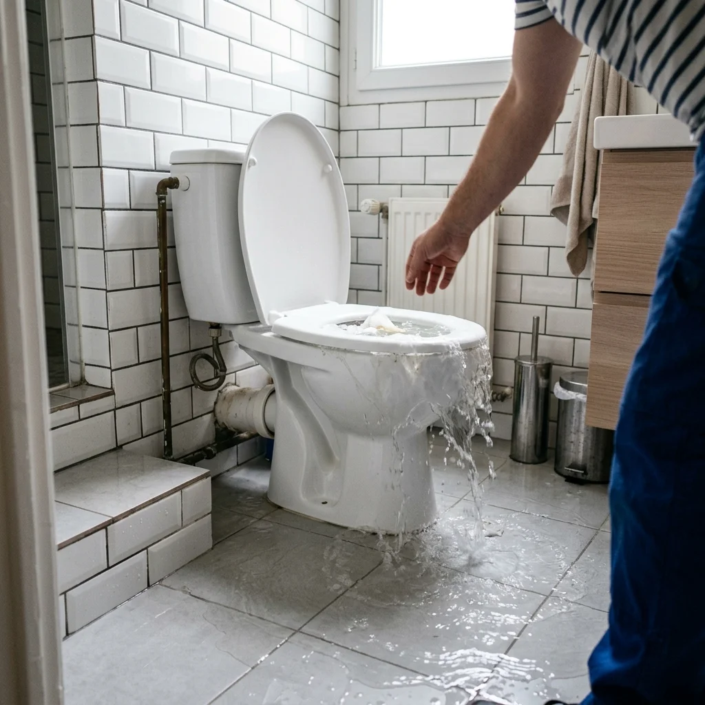 WC Bouch&eacute; qui d&eacute;borde &middot; image &agrave; la une