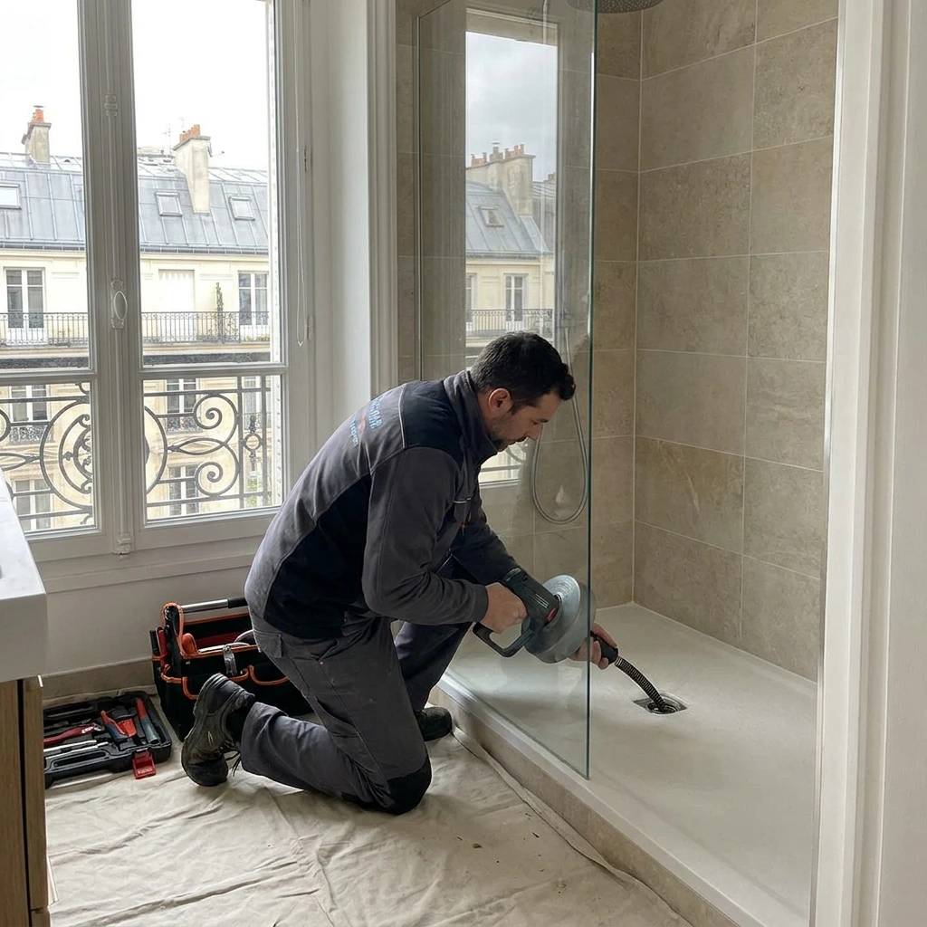 D&eacute;bouchage Douche &middot; image &agrave; la une