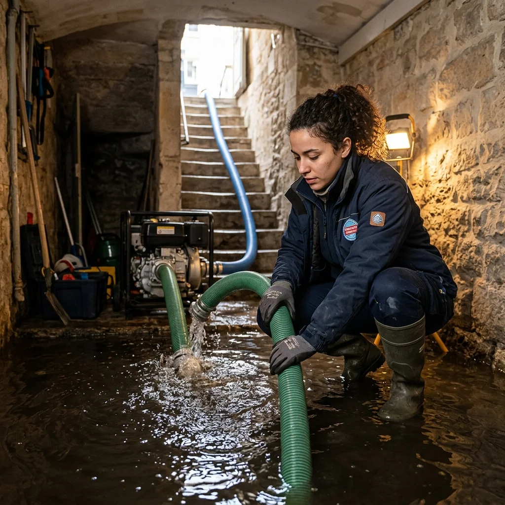 Pompage Cave inond&eacute;e &middot; image &agrave; la une