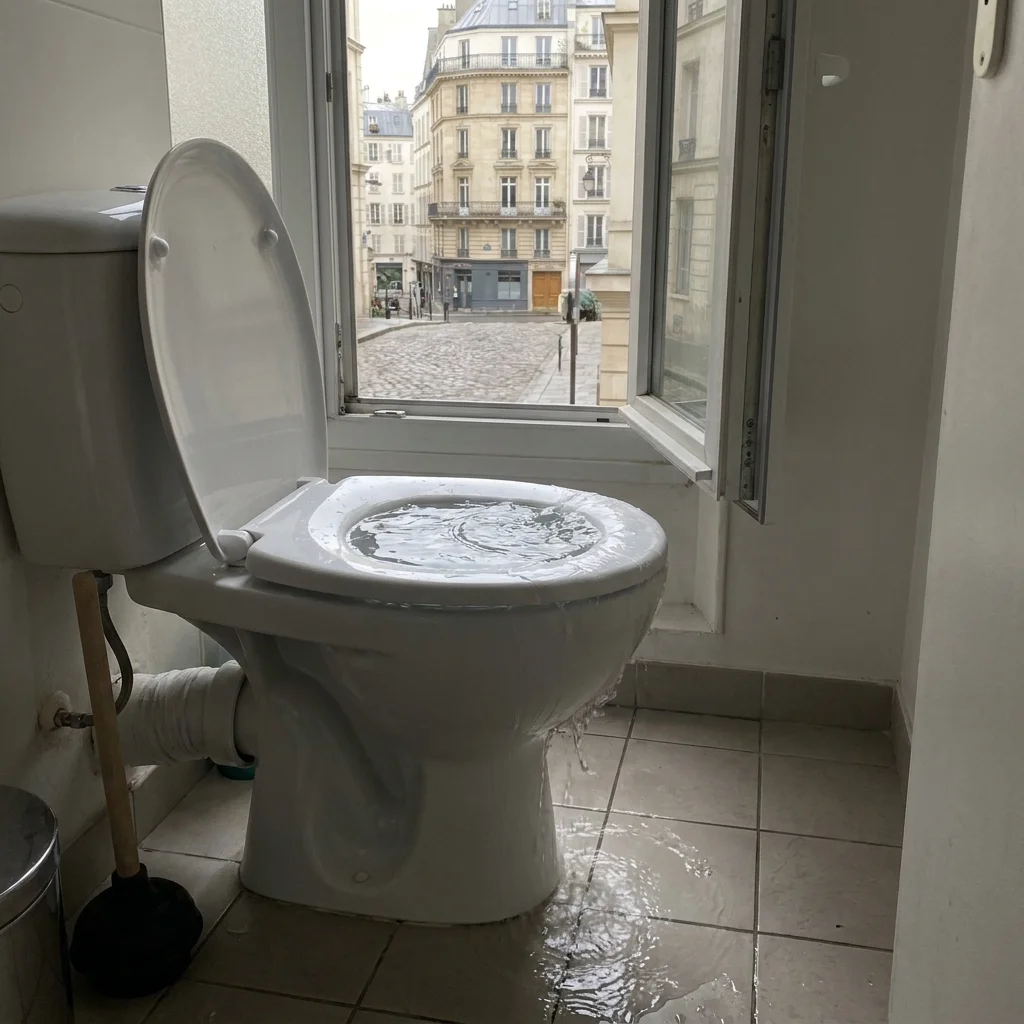 WC Bouch&eacute; qui d&eacute;borde &middot; image &agrave; la une