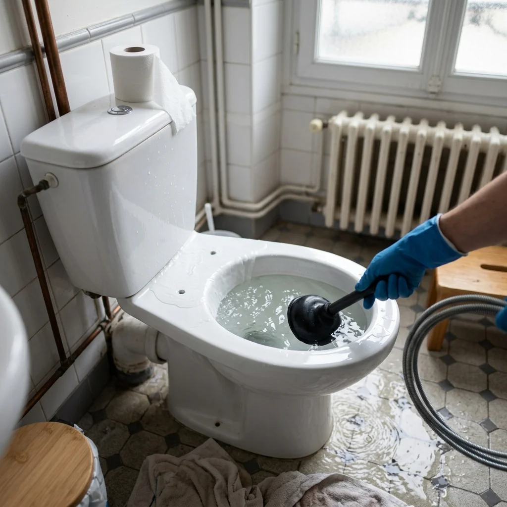WC Bouch&eacute; qui d&eacute;borde &middot; image &agrave; la une
