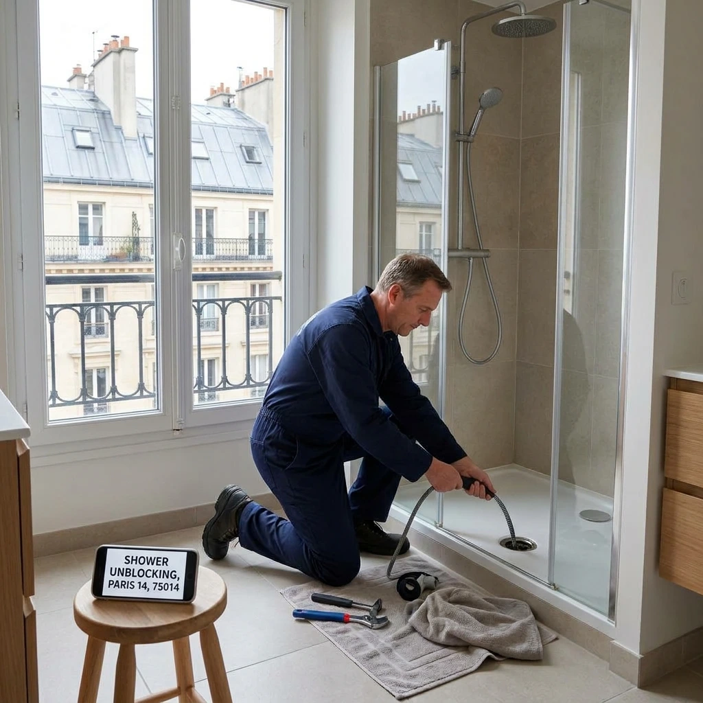 D&eacute;bouchage Douche &middot; image &agrave; la une