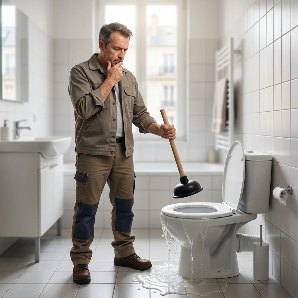 WC Bouch&eacute; qui d&eacute;borde &middot; image &agrave; la une