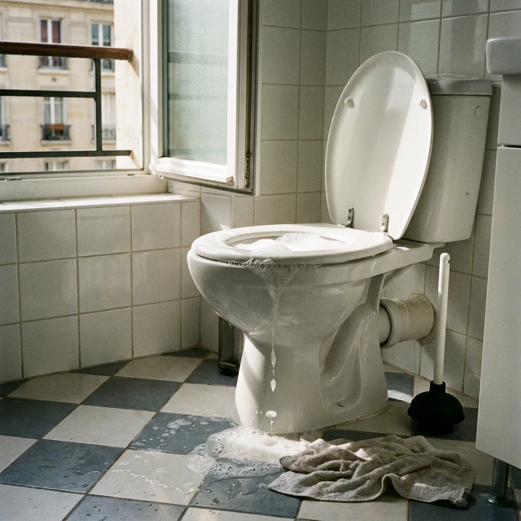 WC Bouch&eacute; qui d&eacute;borde &middot; image &agrave; la une