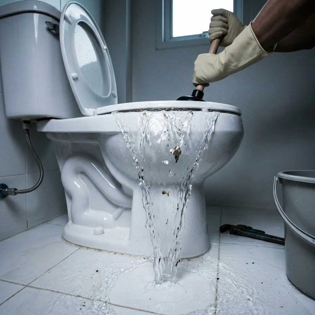WC Bouch&eacute; qui d&eacute;borde &middot; image &agrave; la une