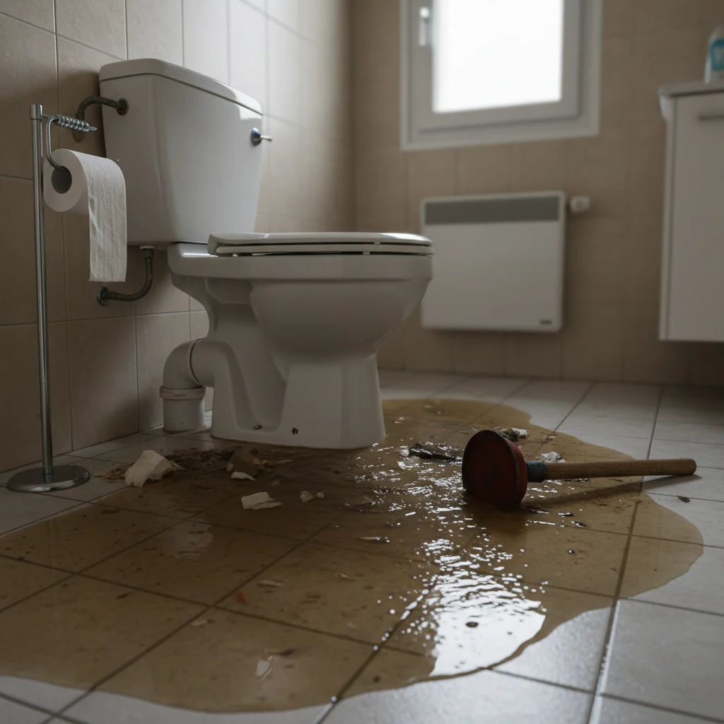 WC Bouch&eacute; qui d&eacute;borde &middot; image &agrave; la une
