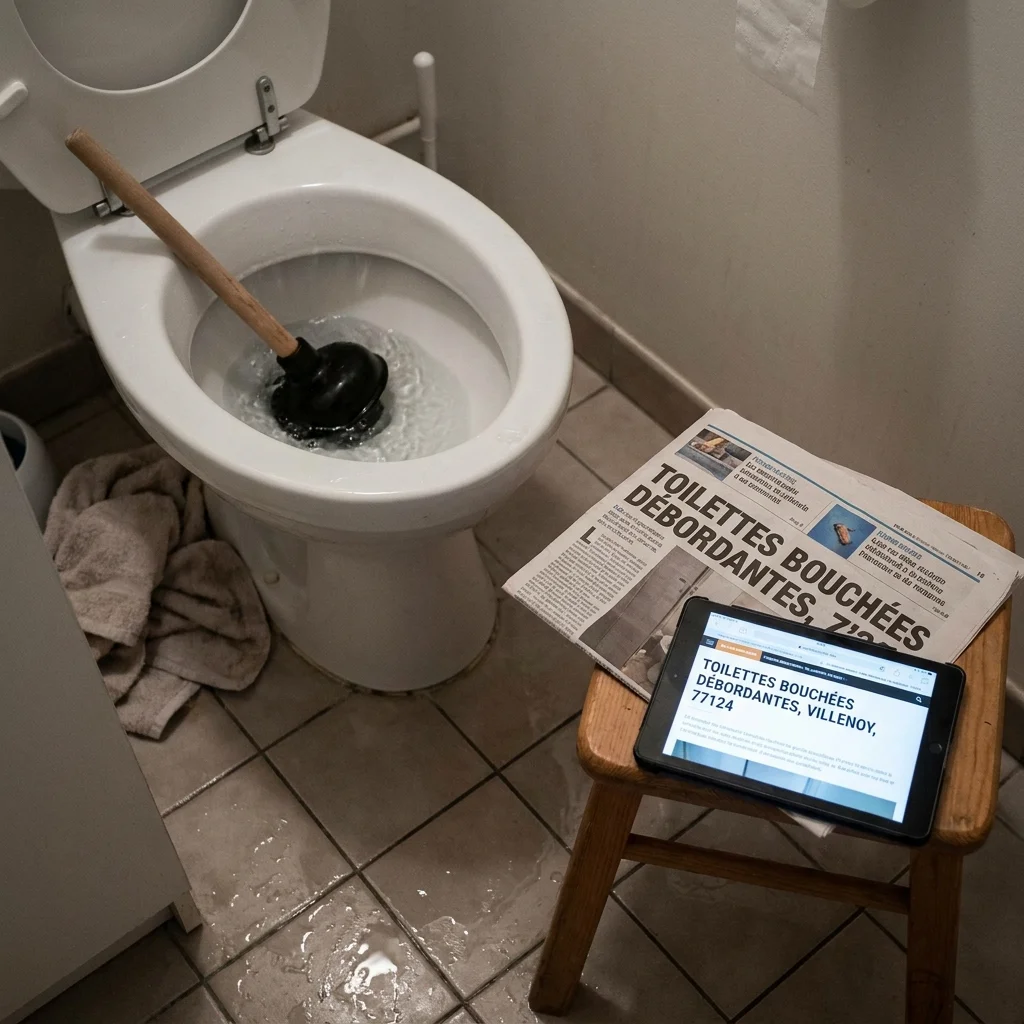 WC Bouch&eacute; qui d&eacute;borde &middot; image &agrave; la une
