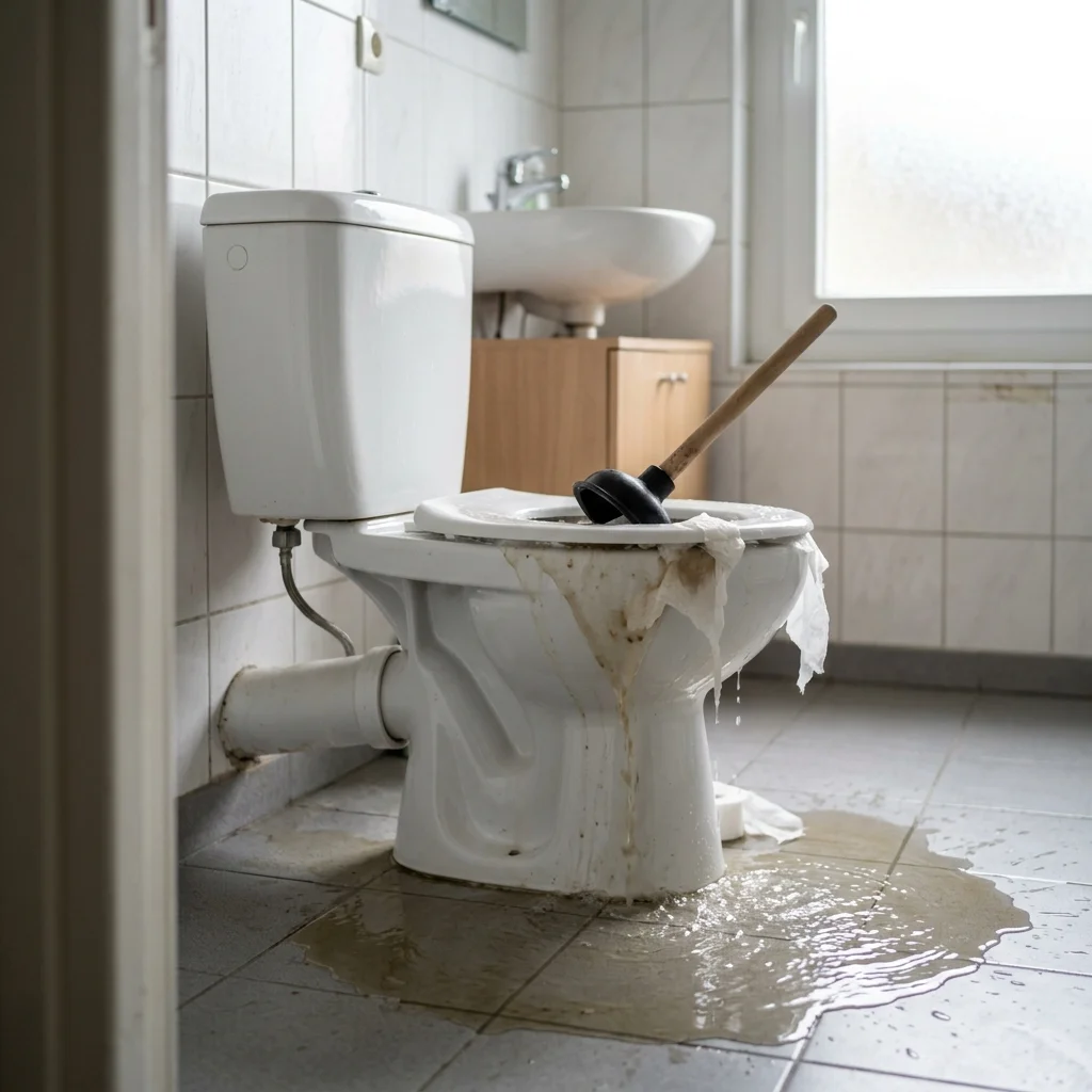 WC Bouch&eacute; qui d&eacute;borde &middot; image &agrave; la une
