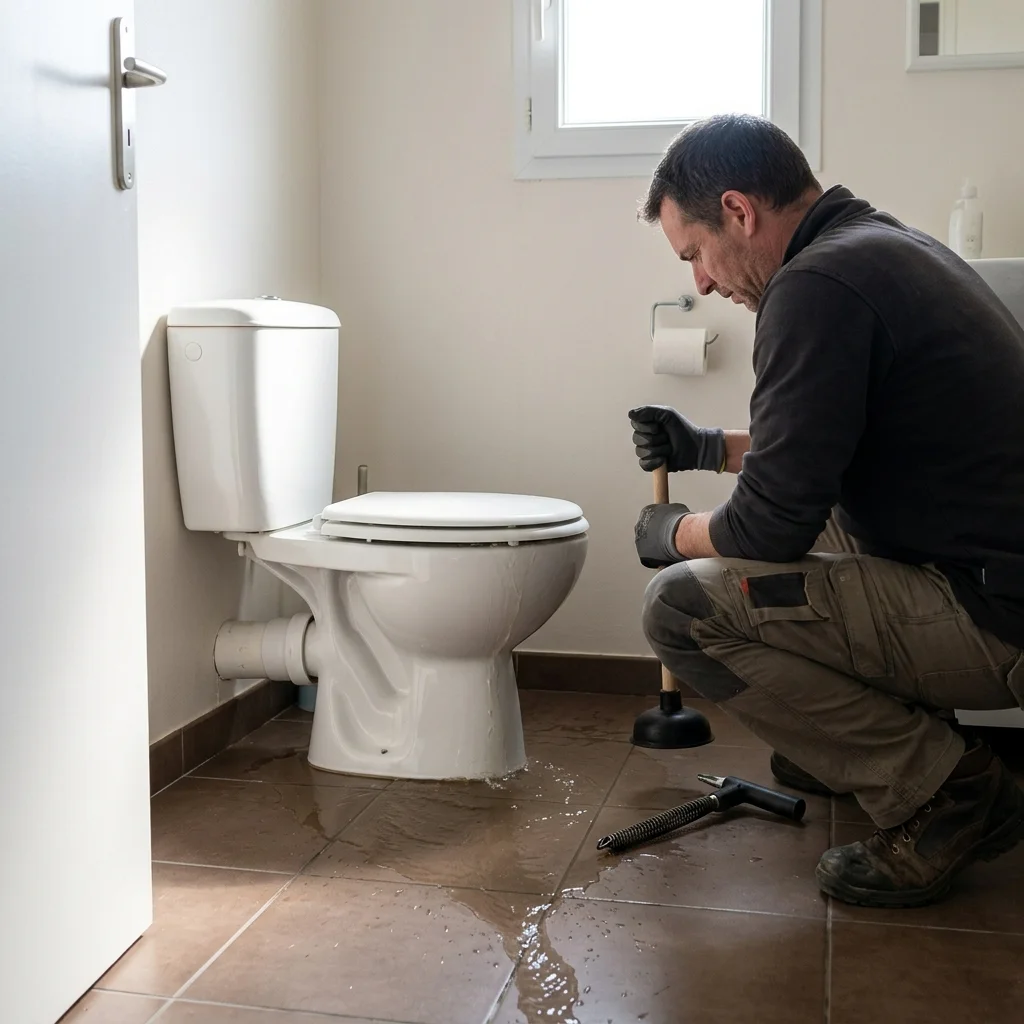 WC Bouch&eacute; qui d&eacute;borde &middot; image &agrave; la une