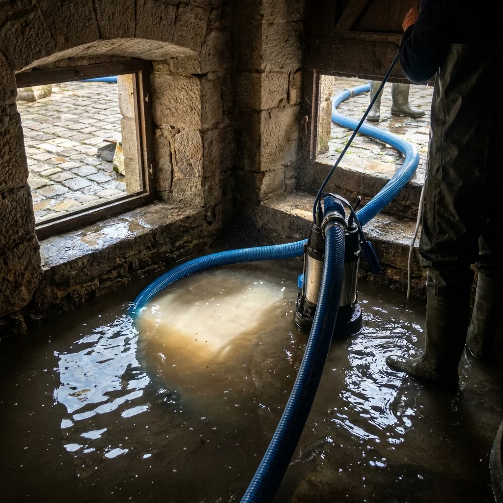 Pompage Cave inond&eacute;e &middot; image &agrave; la une