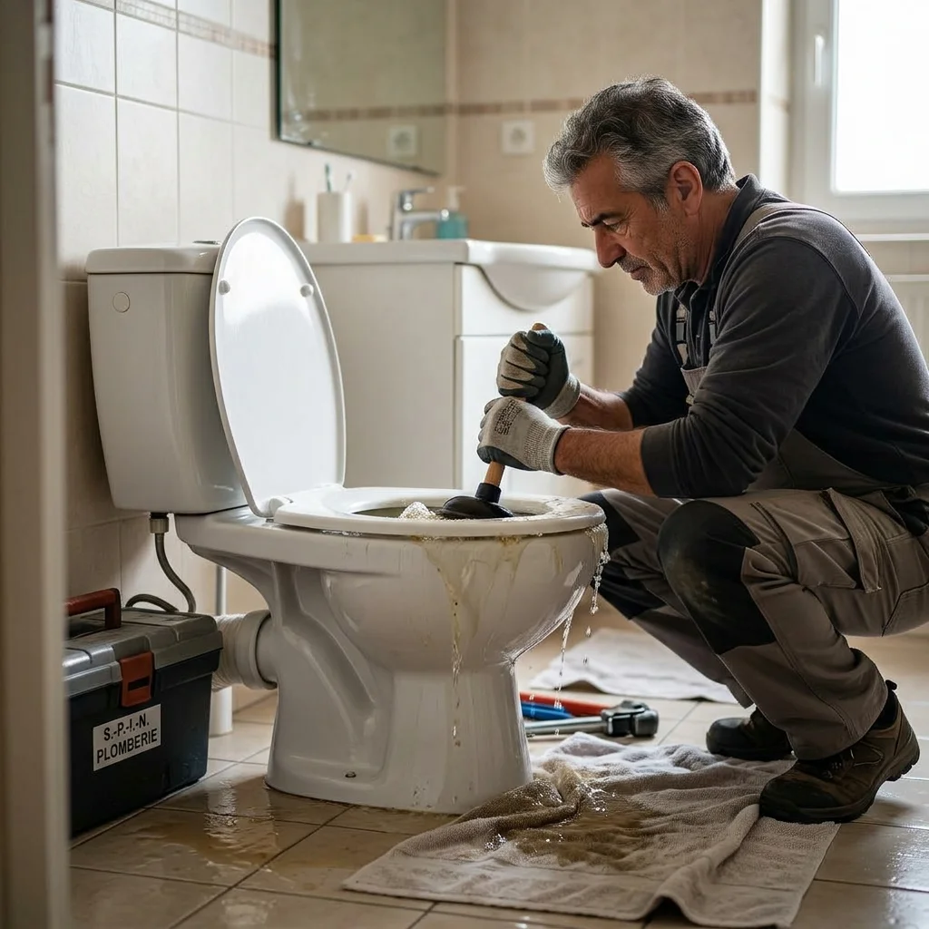 WC Bouch&eacute; qui d&eacute;borde &middot; image &agrave; la une