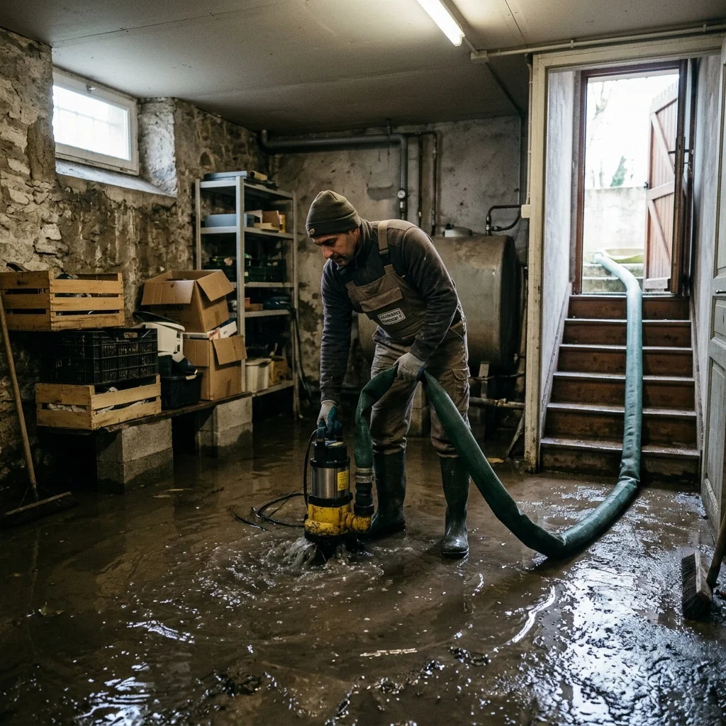 Pompage Cave inond&eacute;e &middot; image &agrave; la une