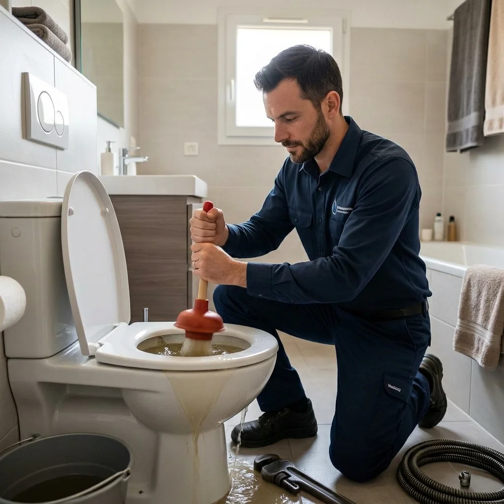 WC Bouch&eacute; qui d&eacute;borde &middot; image &agrave; la une
