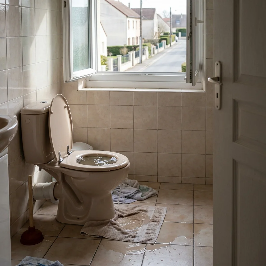 WC Bouch&eacute; qui d&eacute;borde &middot; image &agrave; la une