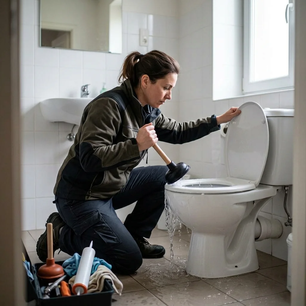 WC Bouch&eacute; qui d&eacute;borde &middot; image &agrave; la une