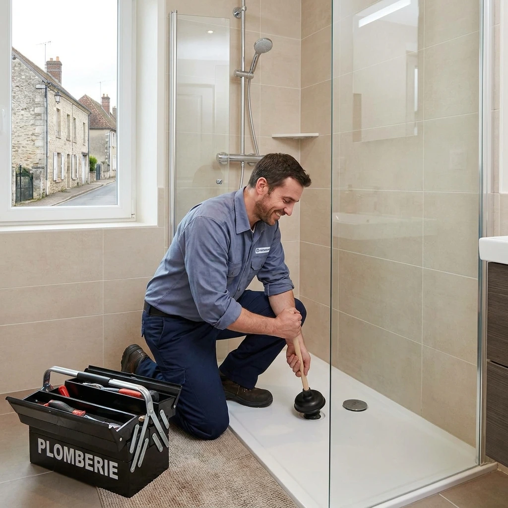 D&eacute;bouchage Douche &middot; image &agrave; la une