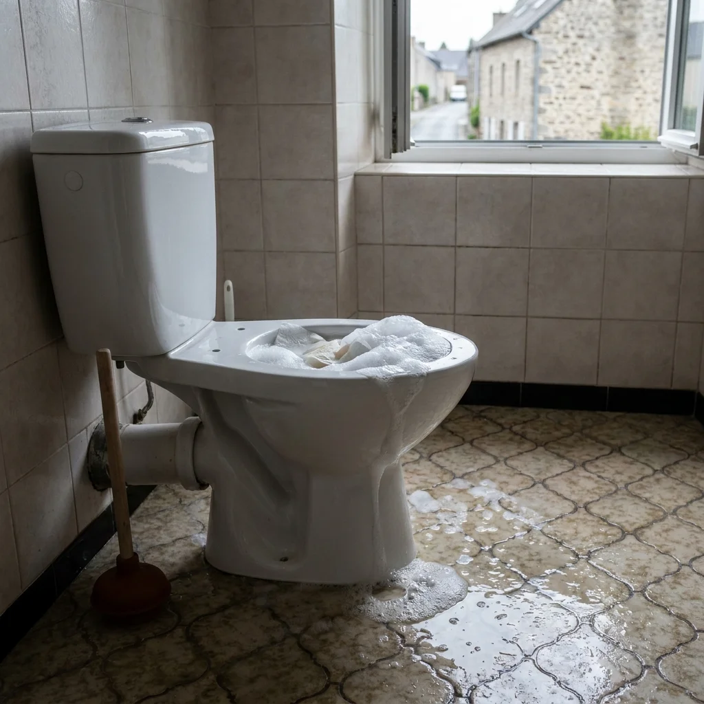 WC Bouch&eacute; qui d&eacute;borde &middot; image &agrave; la une