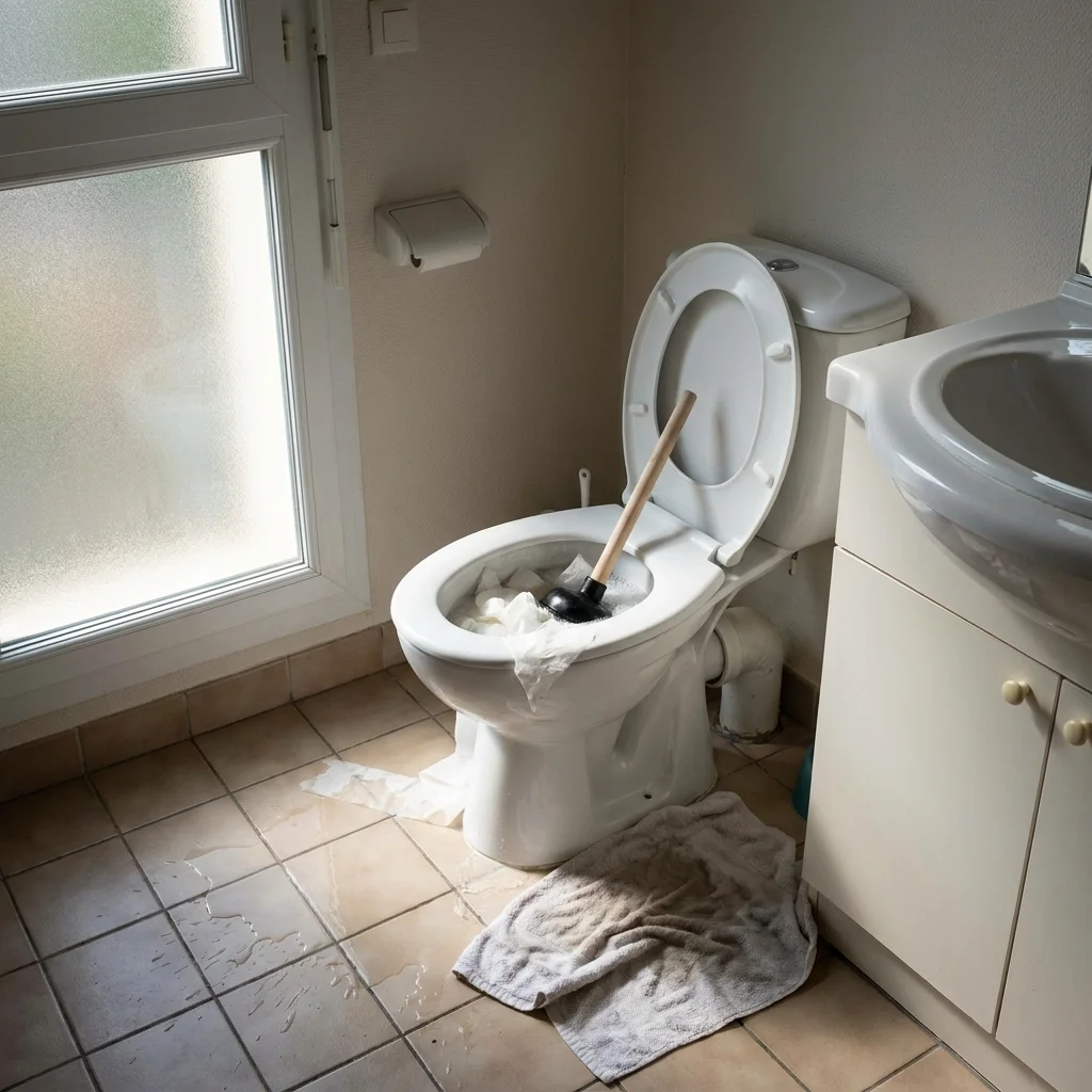 WC Bouch&eacute; qui d&eacute;borde &middot; image &agrave; la une