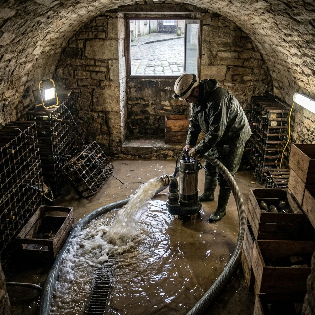 Pompage Cave inond&eacute;e &middot; image &agrave; la une