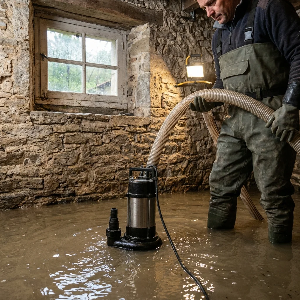 Pompage Cave inond&eacute;e &middot; image &agrave; la une