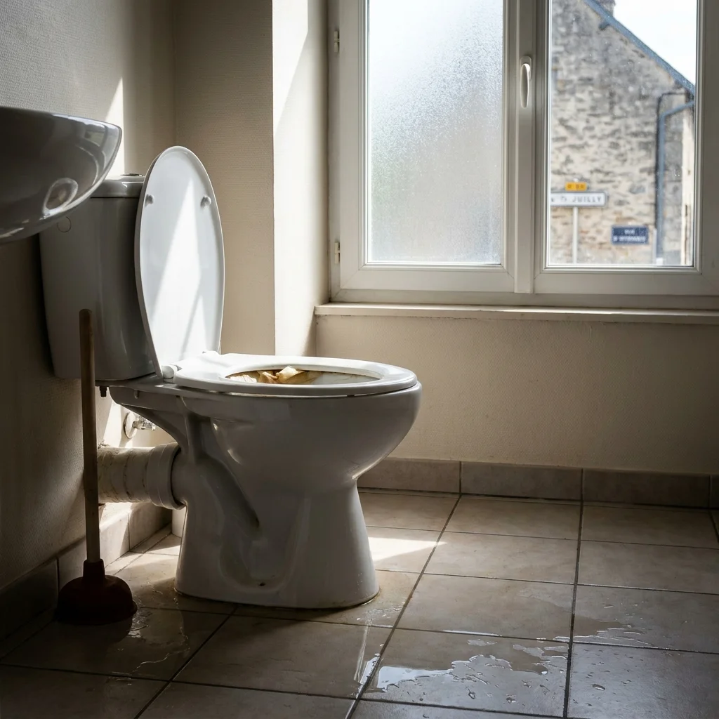 WC Bouch&eacute; qui d&eacute;borde &middot; image &agrave; la une