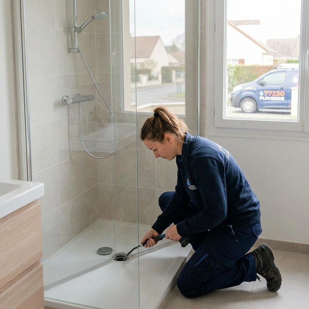 D&eacute;bouchage Douche &middot; image &agrave; la une