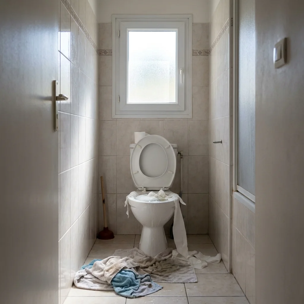 WC Bouch&eacute; qui d&eacute;borde &middot; image &agrave; la une