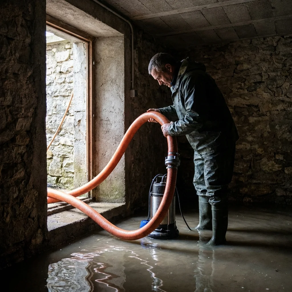 Pompage Cave inond&eacute;e &middot; image &agrave; la une