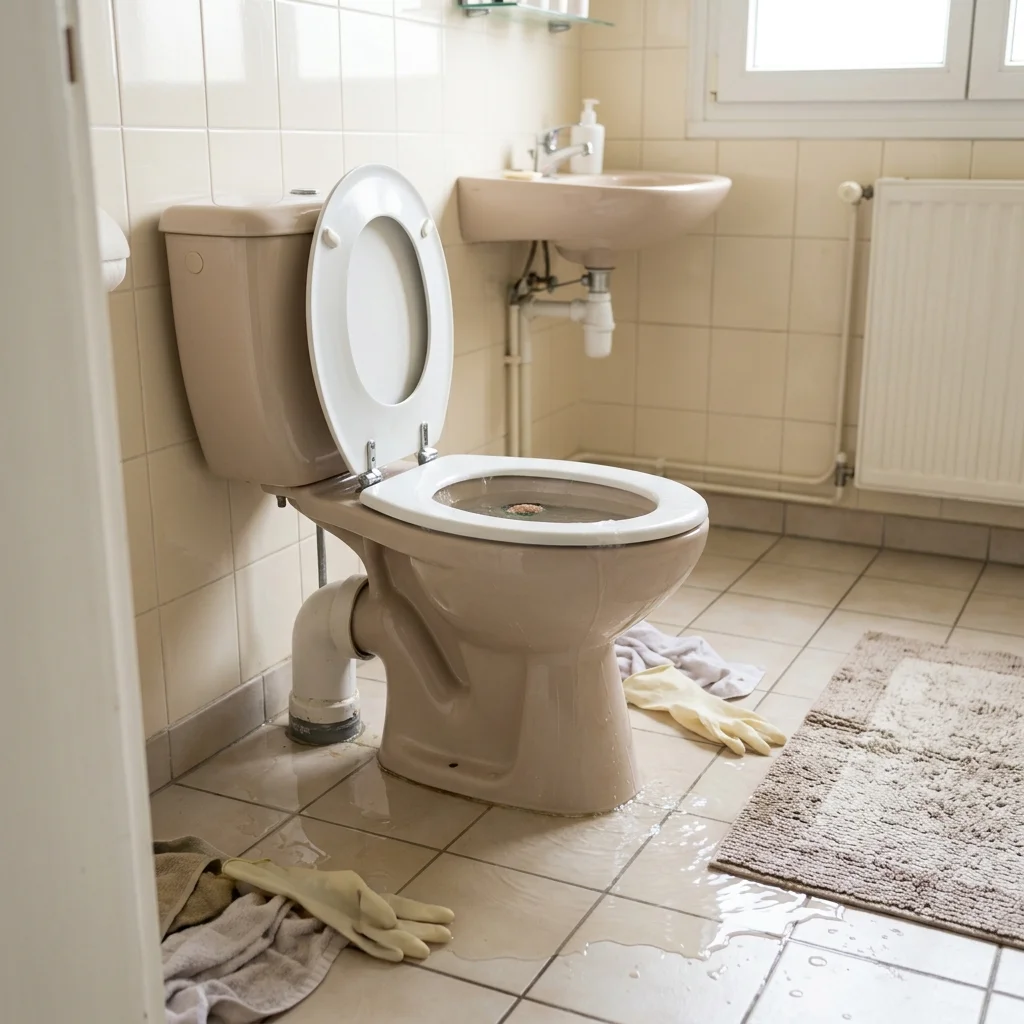 WC Bouch&eacute; qui d&eacute;borde &middot; image &agrave; la une
