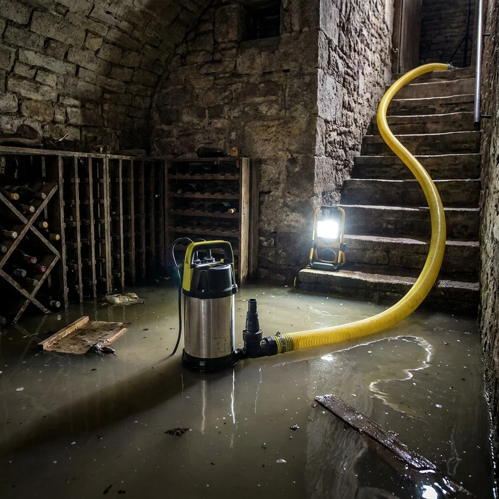 Pompage Cave inond&eacute;e &middot; image &agrave; la une