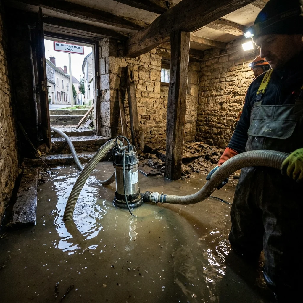 Pompage Cave inond&eacute;e &middot; image &agrave; la une
