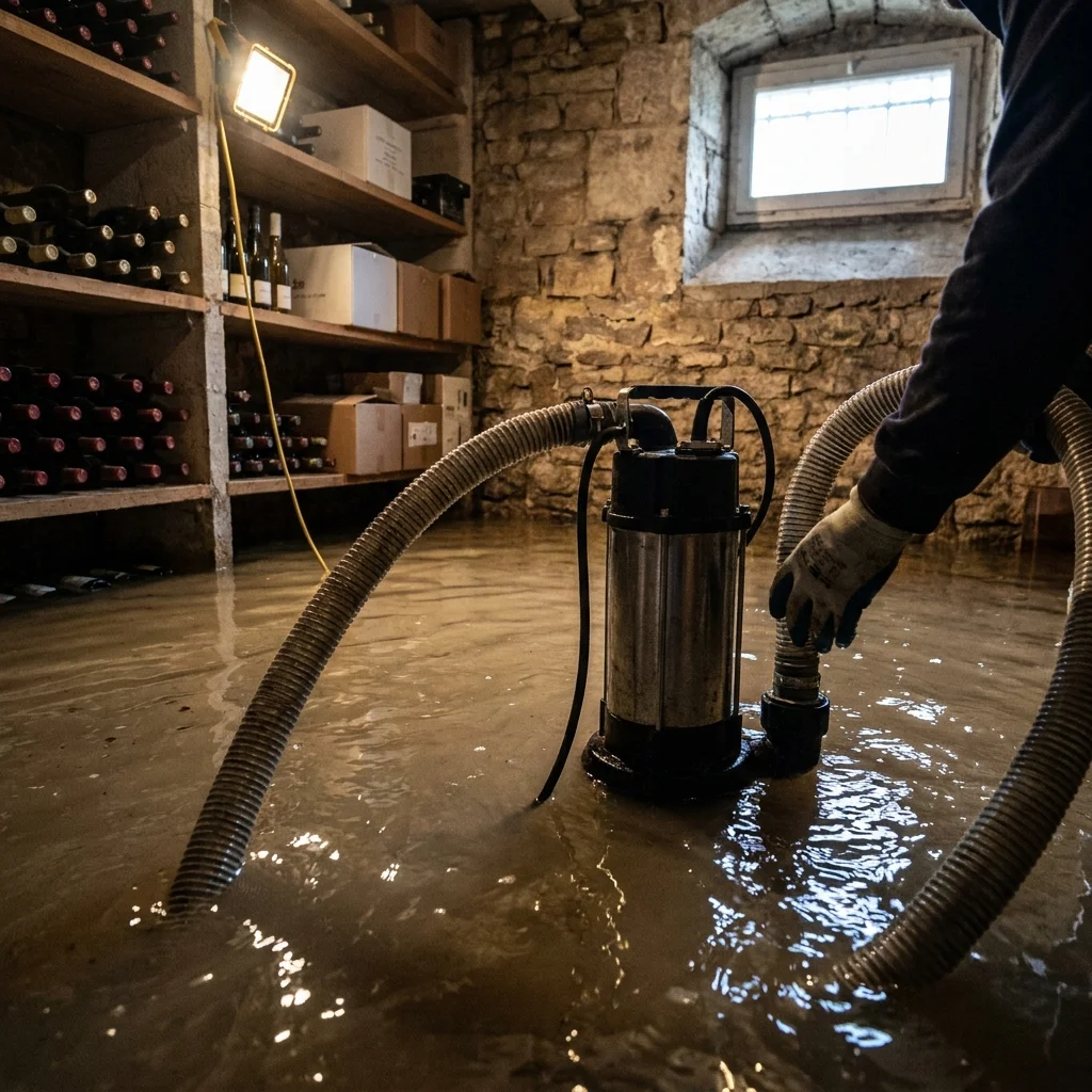 Pompage Cave inond&eacute;e &middot; image &agrave; la une