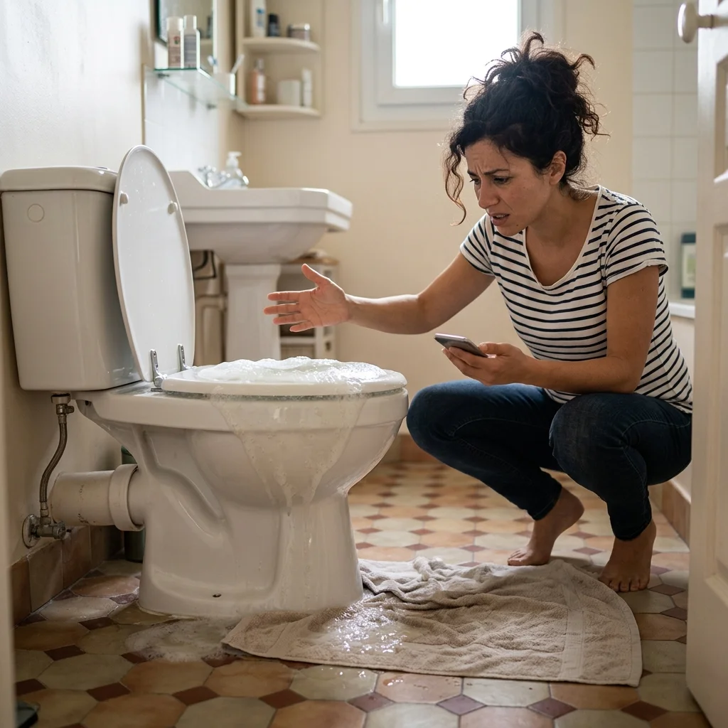 WC Bouch&eacute; qui d&eacute;borde &middot; image &agrave; la une