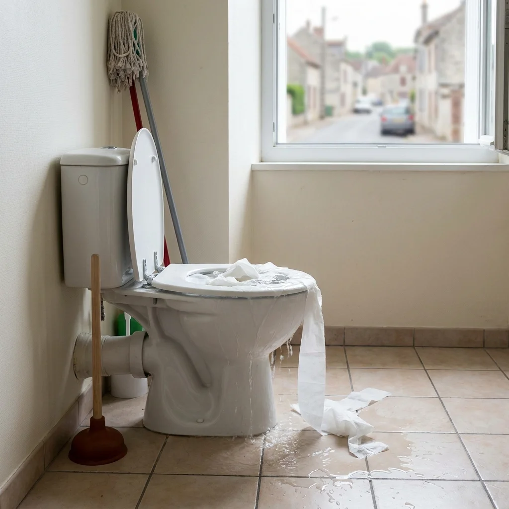 WC Bouch&eacute; qui d&eacute;borde &middot; image &agrave; la une