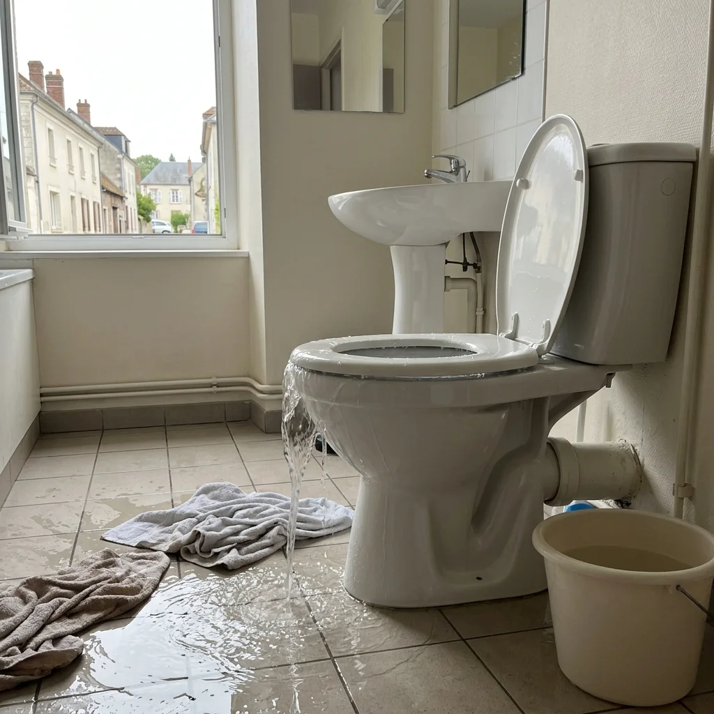 WC Bouch&eacute; qui d&eacute;borde &middot; image &agrave; la une
