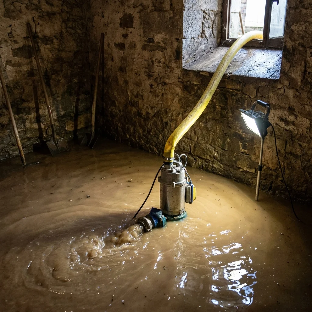 Pompage Cave inond&eacute;e &middot; image &agrave; la une
