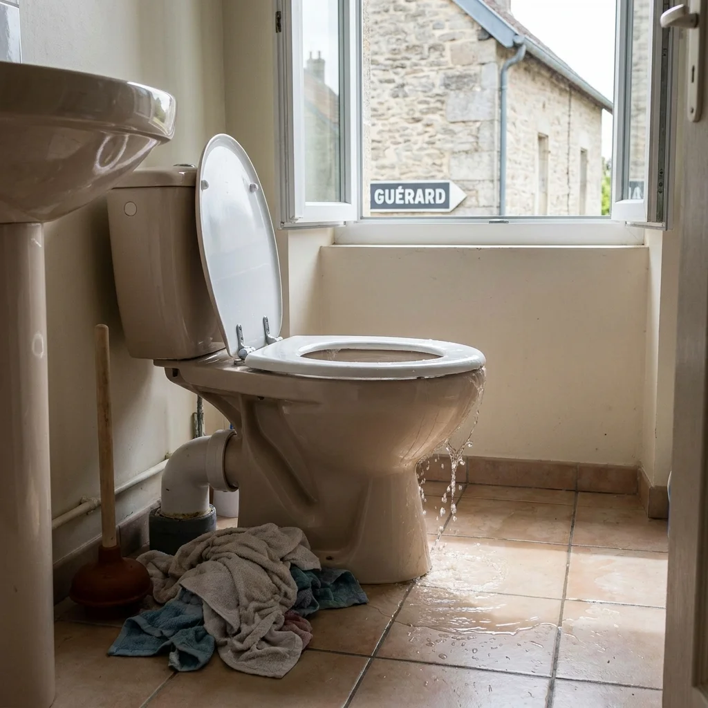 WC Bouch&eacute; qui d&eacute;borde &middot; image &agrave; la une