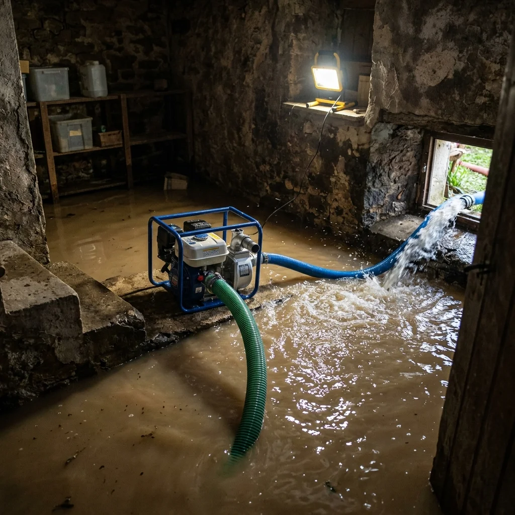 Pompage Cave inond&eacute;e &middot; image &agrave; la une