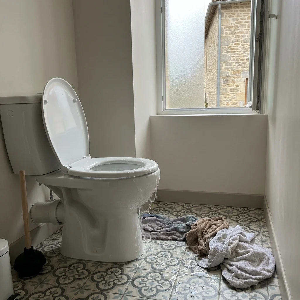 WC Bouch&eacute; qui d&eacute;borde &middot; image &agrave; la une