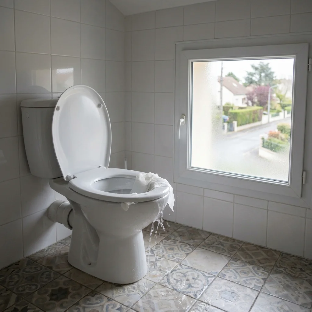 WC Bouch&eacute; qui d&eacute;borde &middot; image &agrave; la une