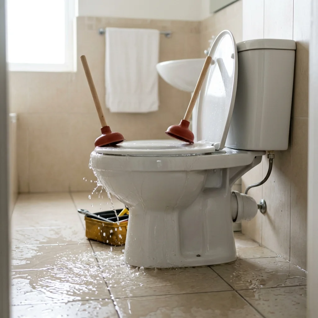 WC Bouch&eacute; qui d&eacute;borde &middot; image &agrave; la une