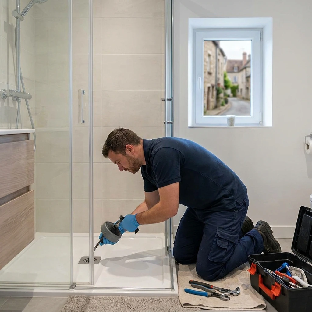 D&eacute;bouchage Douche &middot; image &agrave; la une